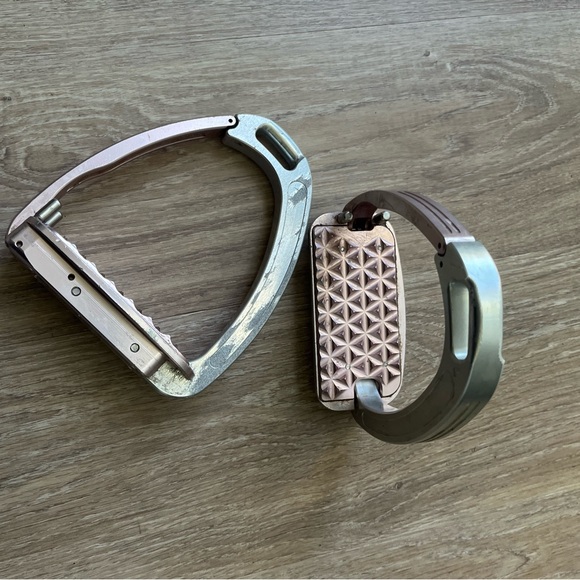 Pink and Silver TechStirrups Safety Stirrups - Picture 3 of 10